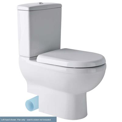 Dura Close Coupled Back To Wall WC Pan with Right Hand Exit - White