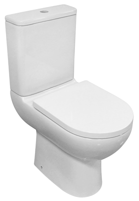 Osterley Comfort Height Close Coupled Eco Vortex WC Pan with Fixings - White