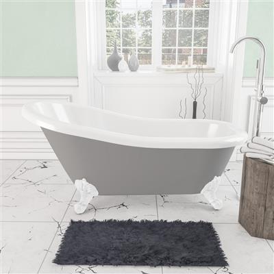 Trowbridge 1560 x 720 x 760mm (410mm Depth) Freestanding Bath - Grey