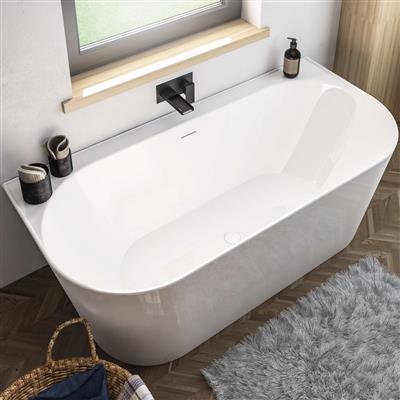 Brockland 1600 x 750 x 575mm (450mm Depth) Freestanding Bath - White