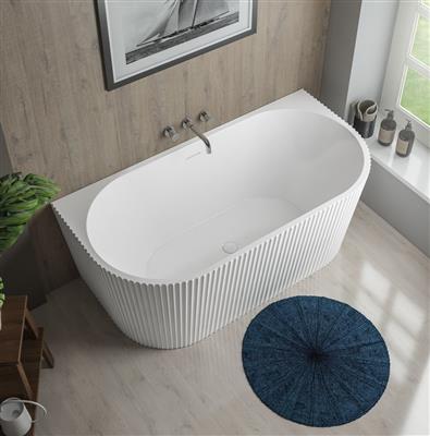 Caversham 1500 x 745 x 580mm (450mm Depth) D Shaped Bath - White