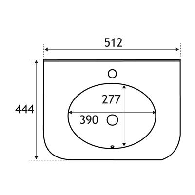 Hardwick Traditional 50cm x 44cm 1 Tap Hole Polymarble Basin - White