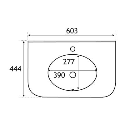 Hardwick Traditional 60cm x 44cm 1 Tap Hole Polymarble Basin - White