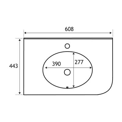 Hardwick Traditional 60cm x 44cm 1 Tap Hole Polymarble Basin - White