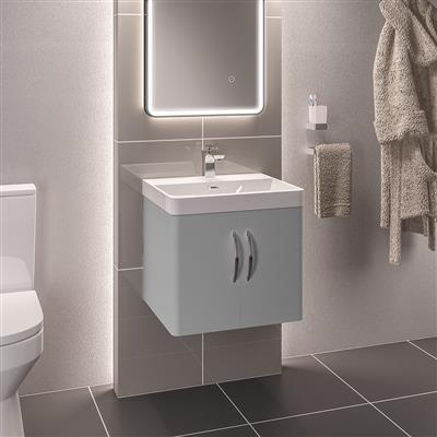 Cavone 50CM 2 Door Basin Vanity Unit - Matt Grey