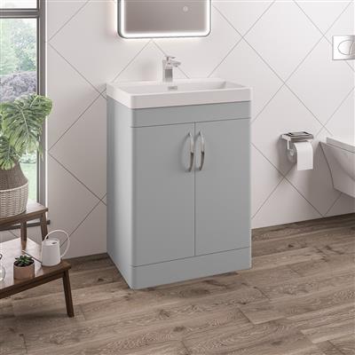 Cavone 80CM 2 Door Basin Vanity Unit - Matt Grey