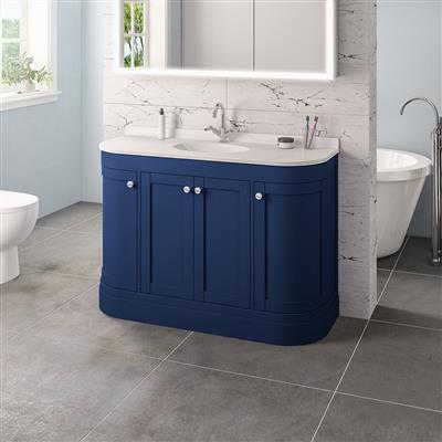 Hardwick 120CM 4 Door Basin Vanity Unit - Matt Blue