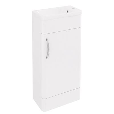 Cavone 40CM 1 Door Basin Vanity Unit - Gloss White