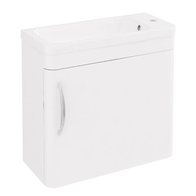 Cavone 50CM 1 Door Basin Vanity Unit - Gloss White