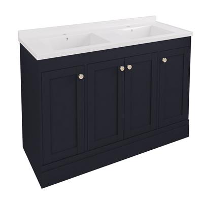 Hardwick 120CM 4 Door Double Bowl Basin Vanity Unit - Anthracite