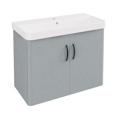 Cavone II 70CM 2 Door Wall Hung Basin Vanity Unit - Grey