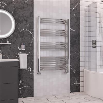 Wendover Curved Multirail 1200 x 750 Chrome