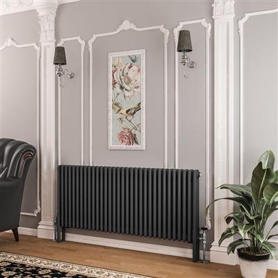 Imperia 3 Column Radiator 600 x 1460mm Matt Anthracite