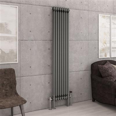 Imperia 2 Column Radiator 1800 x 380mm Bare Metal