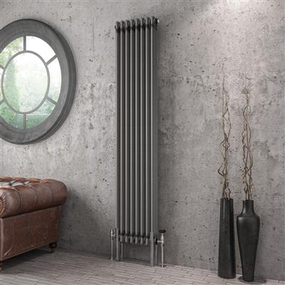 Imperia 3 Column Radiator 1800 x 380mm Bare Metal