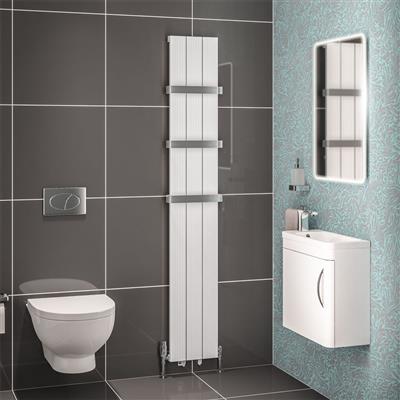 Mersey 1800 x 280 Aluminium Radiator Matt White