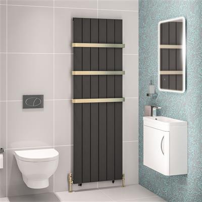 Mersey 1800 x 565 Aluminium Radiator Matt Anthracite