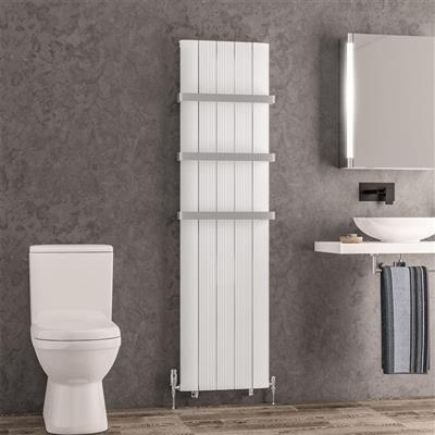 Trent 1800 x 470 Aluminium Radiator Matt White