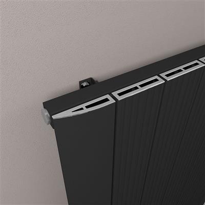 Trent 1800 x 470 Aluminium Radiator Matt Black