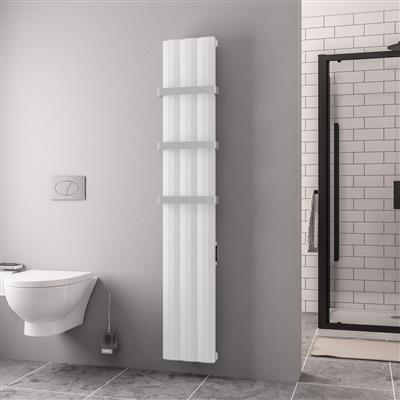 Derwent 1800 x 304 Dry Element Aluminium Radiator Matt White