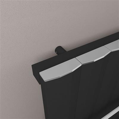 Derwent 1800 x 504 Dry Element Aluminium Radiator Matt Black