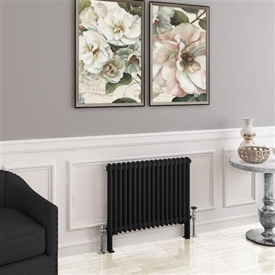 Imperia 2 Column Radiator 600 x 830mm Matt Black