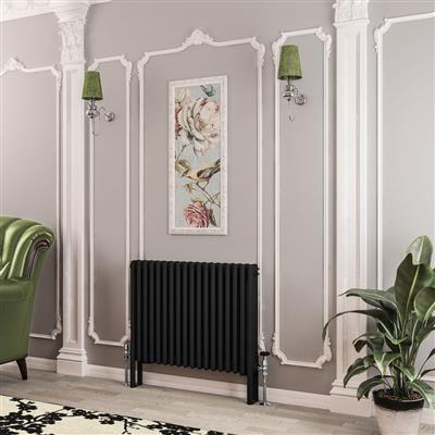 Imperia 3 Column Radiator 600 x 830mm Matt Black