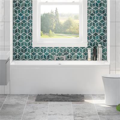 Malin Double Ended (DE) 1750 x 750 x 440mm 5mm Bath - White