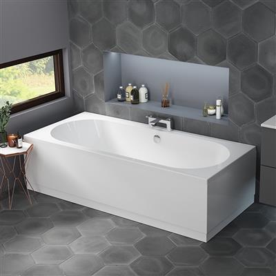 Biscay Double Ended (DE) 1800 x 800 x 440mm 5mm Bath - White