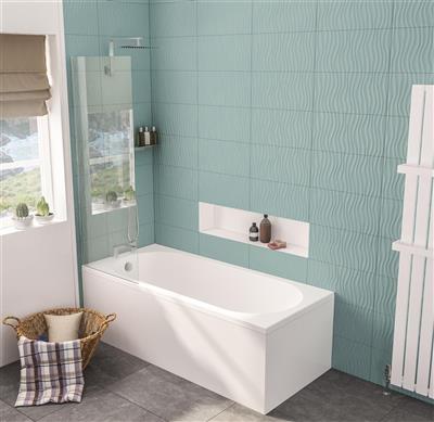 Biscay Single Ended (SE) 1800 x 800 x 440mm 5mm Bath - White