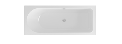 Biscay 1700 x 700 x 440mm Left hand (LH) Straight 5mm Shower Bath - White