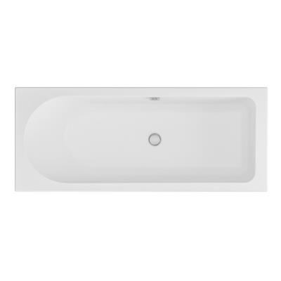 Biscay 1700 x 700 x 440mm Right Hand (RH) Straight 5mm Shower Bath - White