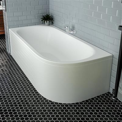 Biscay Double Ended (DE) 1700 x 750 x 440mm LH Beauforte Bath - White