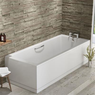 Rockall Single Ended (SE) Twin Grip (TG) 1900 x 900 x 440mm Beauforte Bath - White