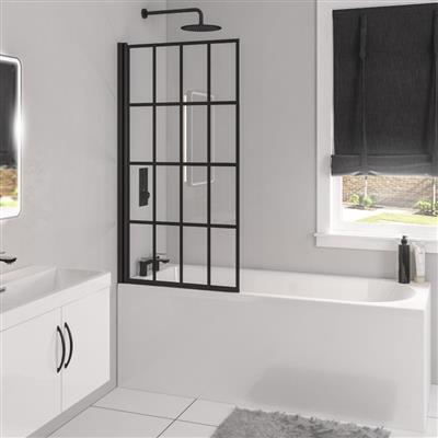 Biscay 1800 x 800 x 440mm Left hand (LH) Straight Beauforte Shower Bath - White