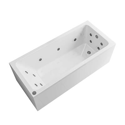 Portland 1700 x 750 x 440mm Single Ended 14 Jet Whirlpool Beauforte Bath - White