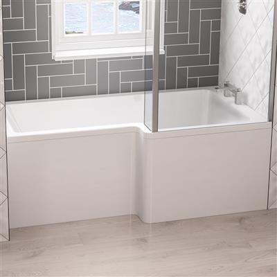 Portland L-Shape Universal Reinforced Beauforte End Panel  750x560mm - White