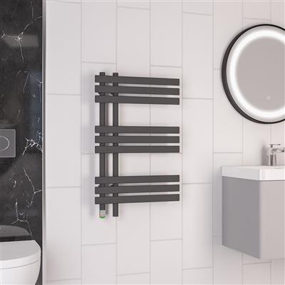 Loddon Dry Element Towel Rail 800 x 500 Matt Anthracite