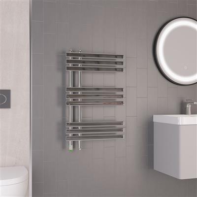 Loddon Dry Element Towel Rail 800 x 500 Chrome