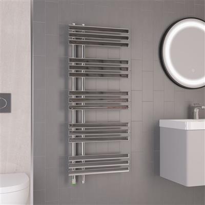 Loddon Dry Element Towel Rail 1200 x 500 Chrome