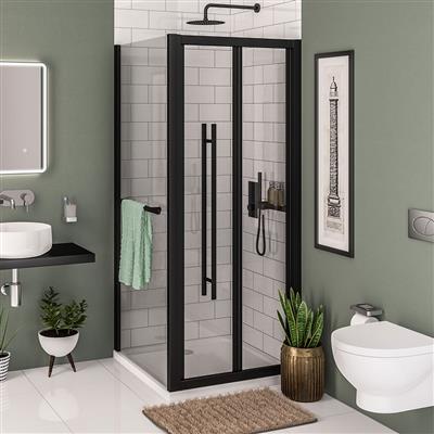 Vantage 2000 6mm Easy Clean 2000mm x 760mm Bi-Fold Shower Door - Chrome