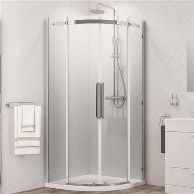 Corniche 2000 900x900mm Quadrant Shower Enclosure - Chrome