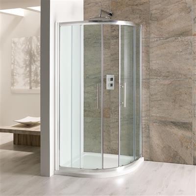 Volente 800x800mm Quadrant Shower Enclosure - Chrome