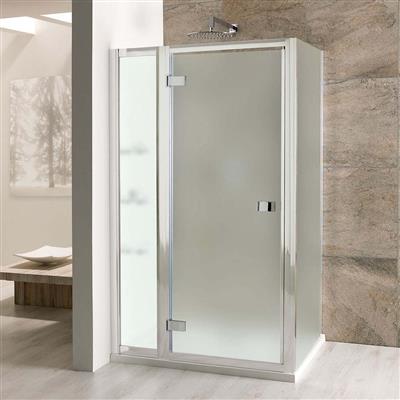 Volente 1850mm x 700mm Frosted Hinge Shower Door - Chrome