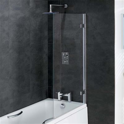 Volente 6mm 1500 x 850mm Thin Edged Bath Screen - Chrome Profiles