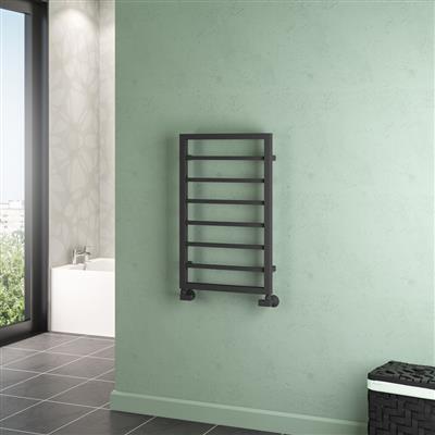 Ryton 800 x 500mm. Towel Rail Matt Anthracite