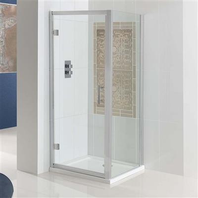 Vulcan 1850mm x 900mm Hinge Shower Door - Chrome