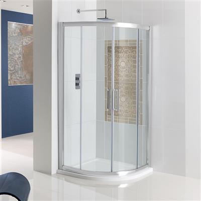 Corniche Easy Clean 800x800mm Quadrant Shower Enclosure - Chrome