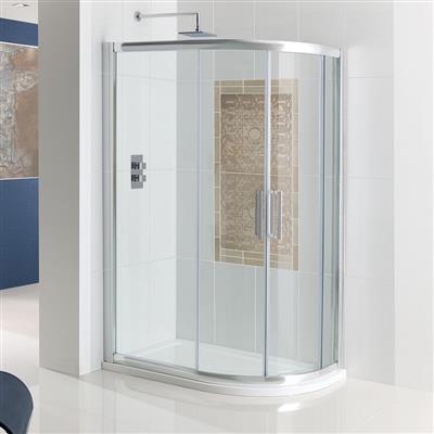 Corniche Easy Clean 900x760mm Offset Quadrant Shower Enclosure - Chrome