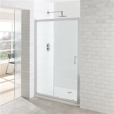 Vantage Easy Clean 1850mm x 1700mm Slider Shower Door - Chrome